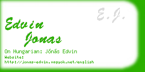 edvin jonas business card