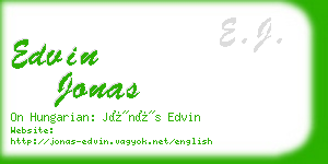 edvin jonas business card
